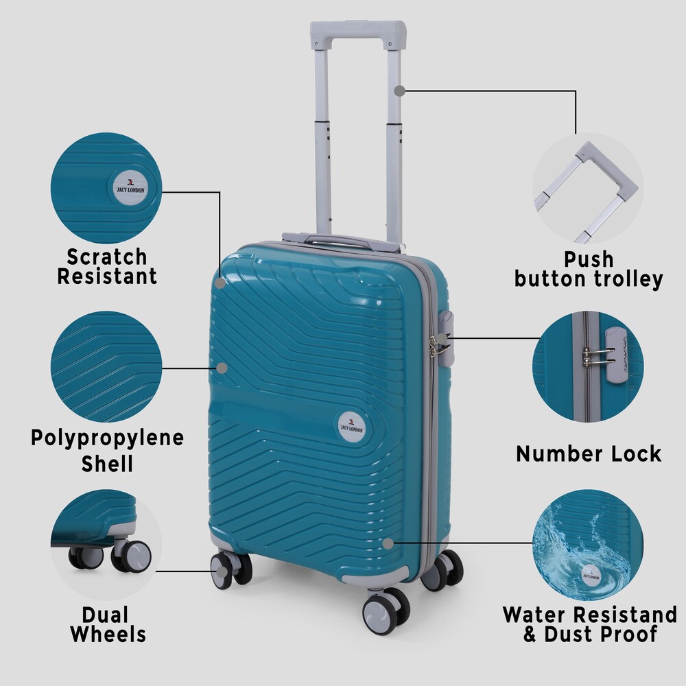 Dark green  cabin trolley suitcase