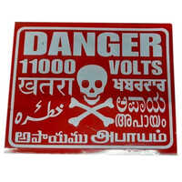 2mm Danger Sign Board - Color: Red