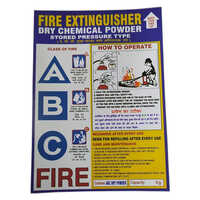 Industrial Fire Extinguisher Body Sticker - Material: Acrylic