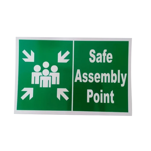 2X2 Feet Safe Assembly Sign Board - Application: Indoor