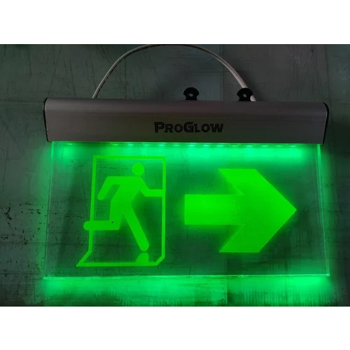 Exit Light Acrylic 3hr Battery Backup