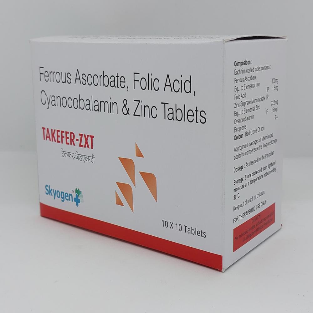 Ferrous Ascorbate Folic Acid Zinc Sulphate And Cyanocobalamin