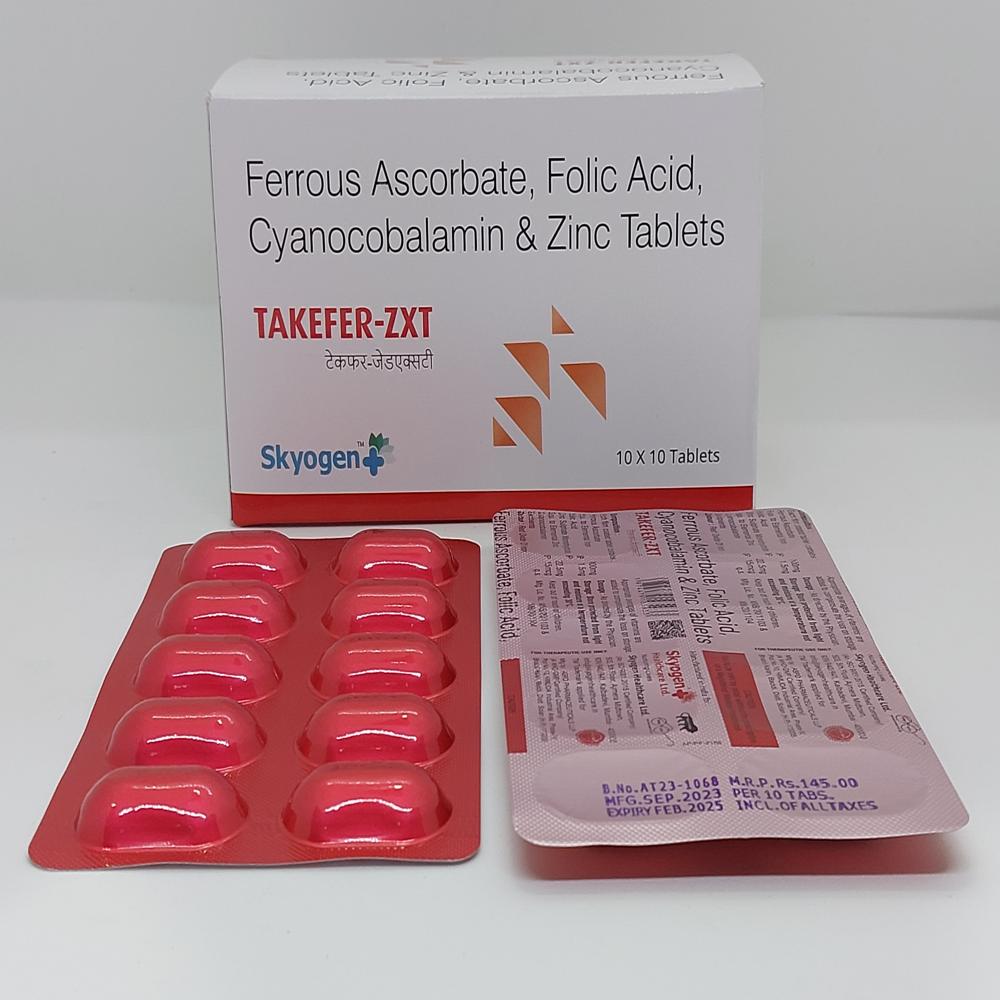 Ferrous Ascorbate Folic Acid Zinc Sulphate And Cyanocobalamin