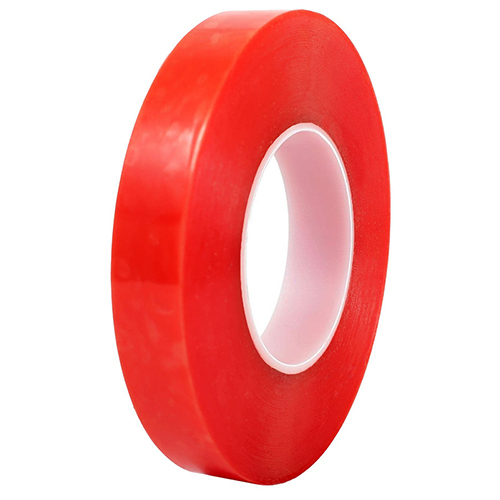 Double Sided Red Polyester Tape - Length: 50  Meter (M)