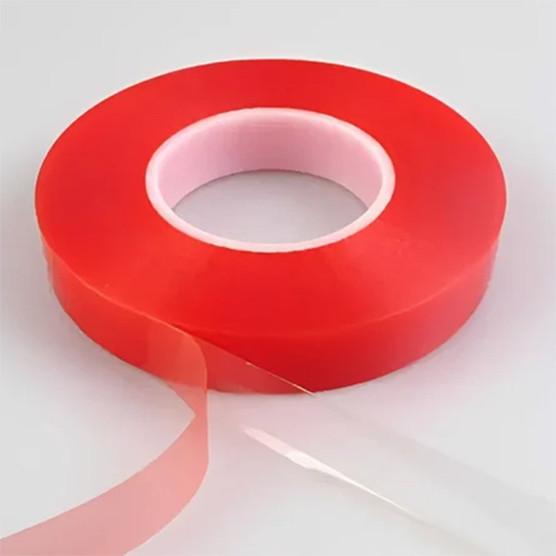 Double Sided Red Polyester Tape - Length: 50 Meter (M)