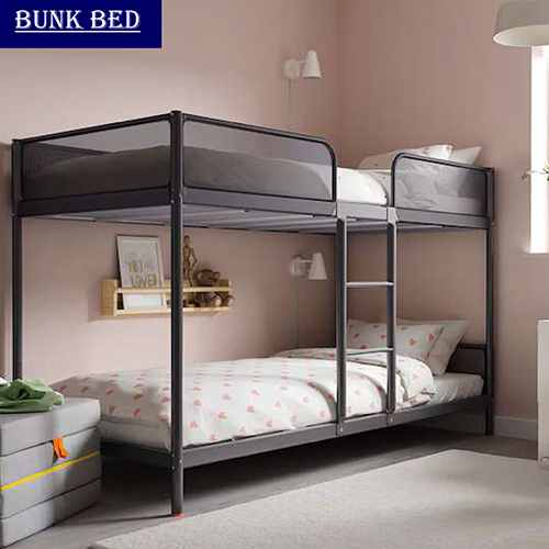 Metal Bunk Bed - Color: Black