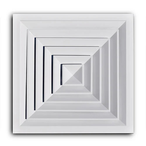 Aluminium Powder Coated Ceiling Diffusers - Color: White
