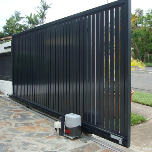 Remote Sliding Gate - Color: Black