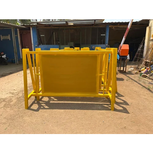 Mild Steel Road Safety Barrier - Color: Golden