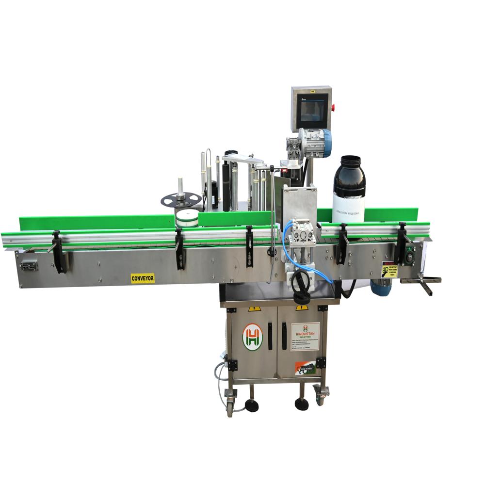 Round Bottle Labeling Machine - Mild Steel, Semi-automatic Grade, High Efficiency | 5-year Warranty, Electric Drive, Frequency Speed Control