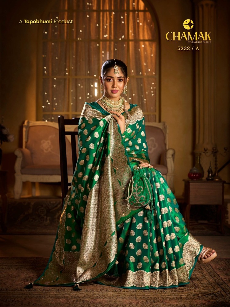 PURE SATIN SILK SWAROVSKI WORK SAREES