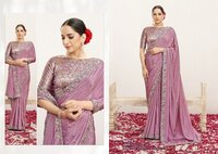 PURE NC MALAI SILK HEAVY SWAROVSKI WORK SAREE