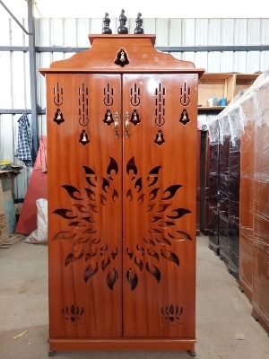 Wooden modular pooja caboard