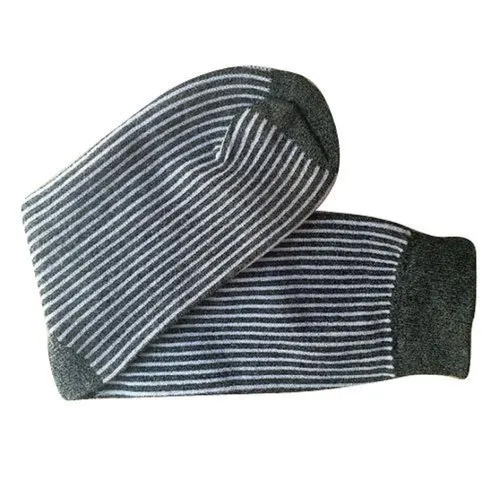 Striped Cotton Socks - Color: Grey & White