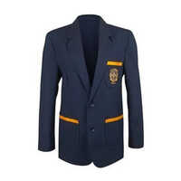 Woolen College Blazer - Color: Blue And Black