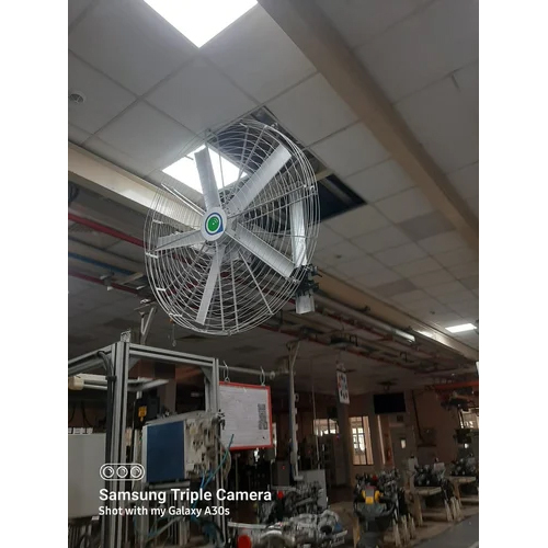 Hvls Wall Mounted Pivot Fan - Color: Silver