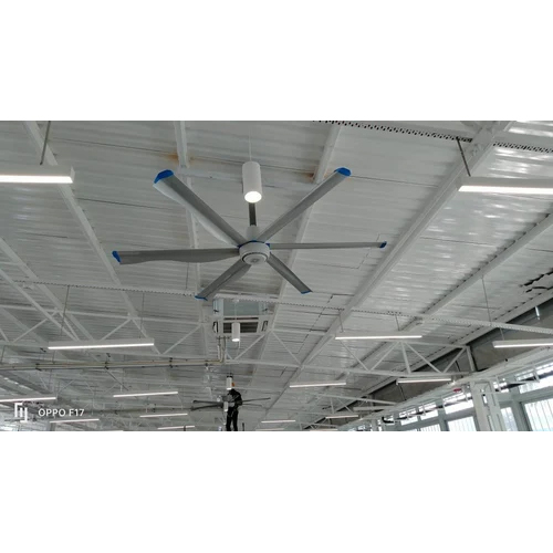 Commercial Series Gearless Dc Pmsac Ddm Hvls Fan - Color: Silver