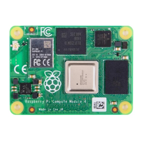 Raspberry Pi Compute Module 4- Cm4001016- 1gb Ram-16gb Emmc- No Wireless - Color: Black With Green