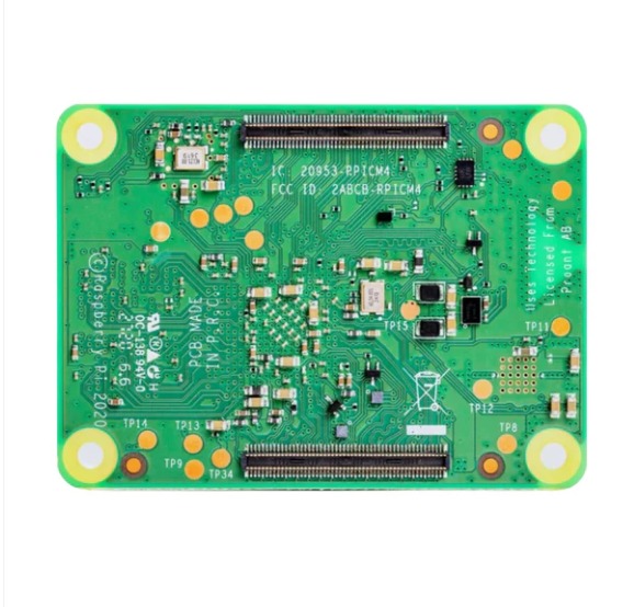 Raspberry Pi Compute Module 4- Cm4001016- 1gb Ram-16gb Emmc- No Wireless - Color: Black With Green