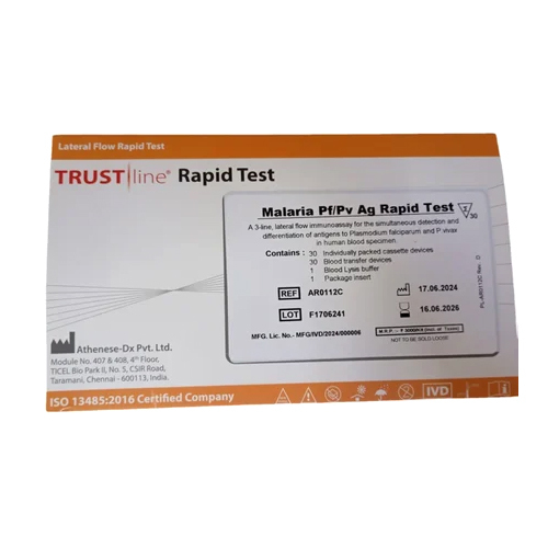 Trustline Malaria Pf - Pv Ag Rapid Test Kit - Power Source: Manual
