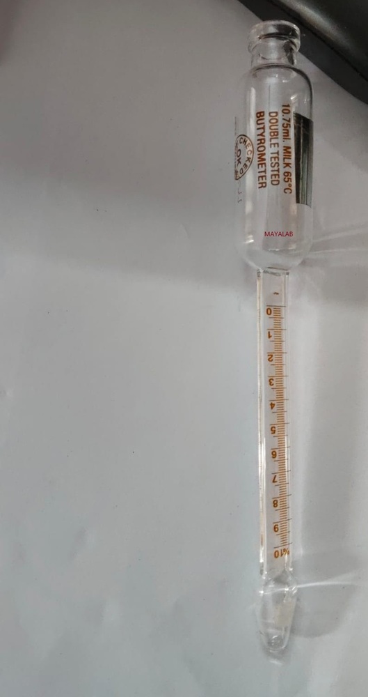 Butyrometer for milk determination