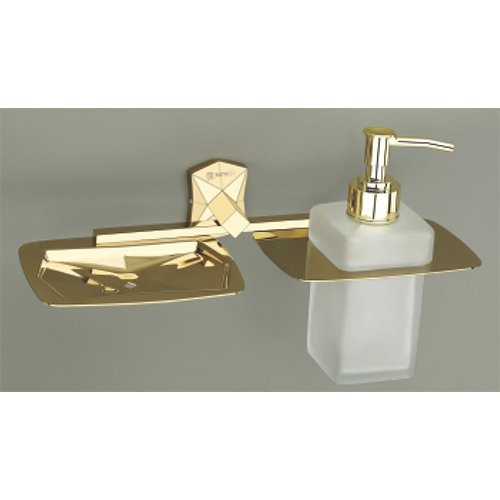 Dig-110 Soap Dish And Liquid Soap Dispenser - Color: As Per Requirement