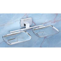 Double Soap Dish - Color: As Per Requirement
