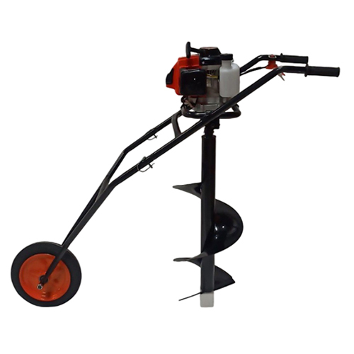 Mild Steel Earth Auger - Color: Black