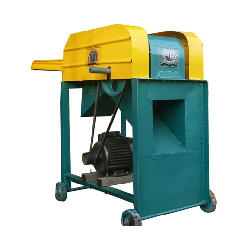 Hand Operated Motor Driven Chaff Cutter - Color: Green And Yellow