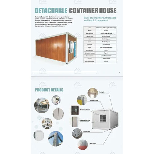HIGH PRE FABRICATED MODULAR DETACHABLE CONTAINER HOUSE