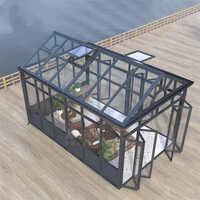 Prebuild Prefab Aluminum Glass Sunroom - Color: Grey