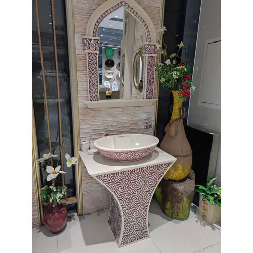 VIVISA FREE STANDING SANDSTONE DESIGNER WASHBASIN