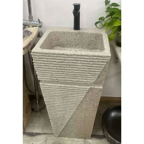 VIVISA NATURAL STONE FREE STANDING WASHBASIN