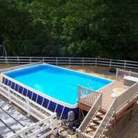 Inflatable Swimming Pool - Color: Blue