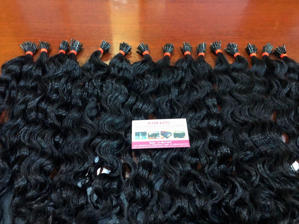 HEAT-RESISTANT CURLY HUMAN HAIR EXTENSION