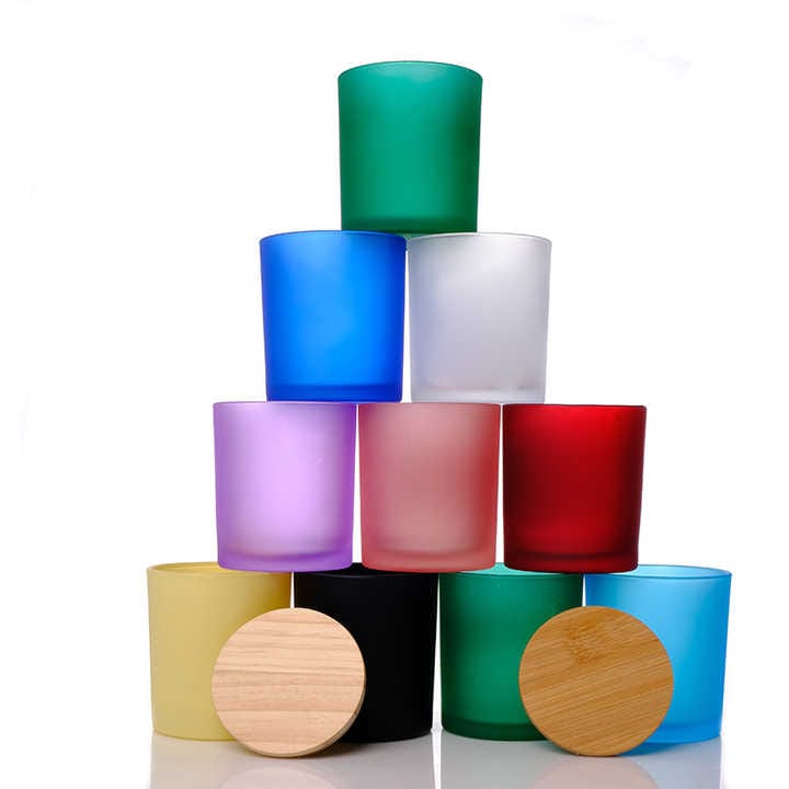 4.5 Indian Glass Frosted Votive Holder With Cap