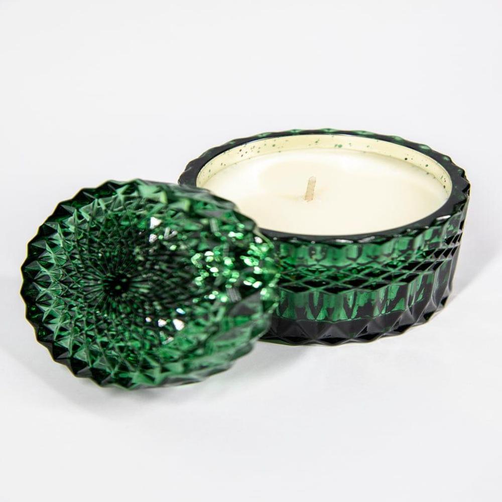 Rose Gold Textured Diamond Cut Candle Jar