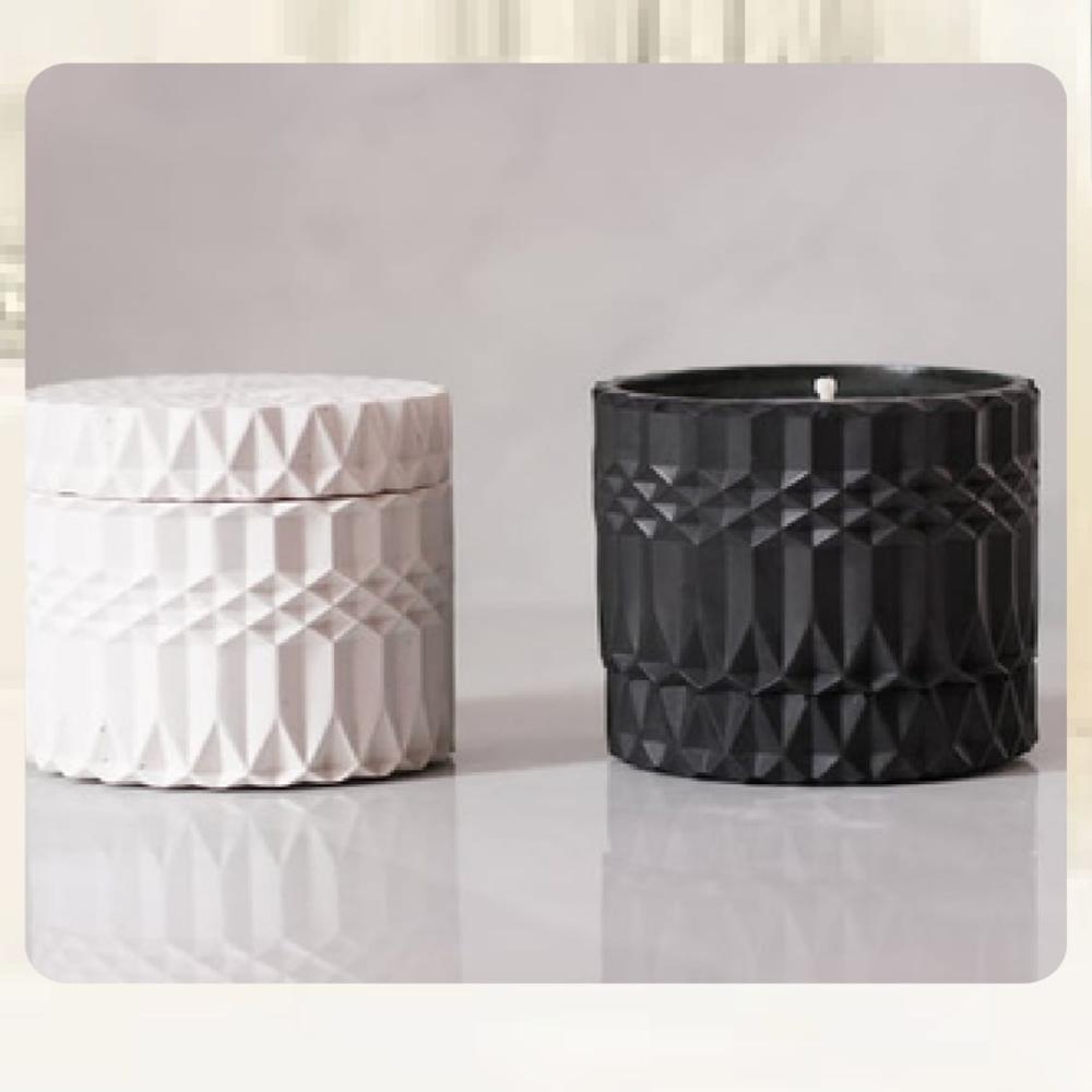 Rose Gold Textured Diamond Cut Candle Jar