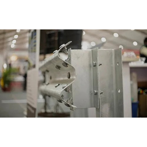 W Metal Beam Crash Barrier - Color: Silver