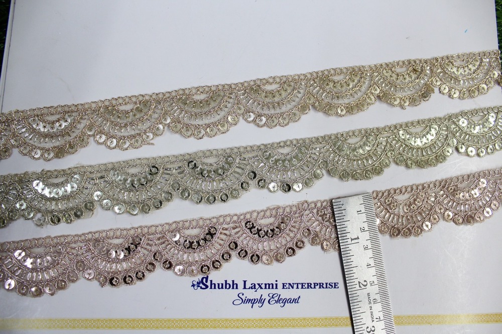 Fancy Embroidery Sequence Zari Laces