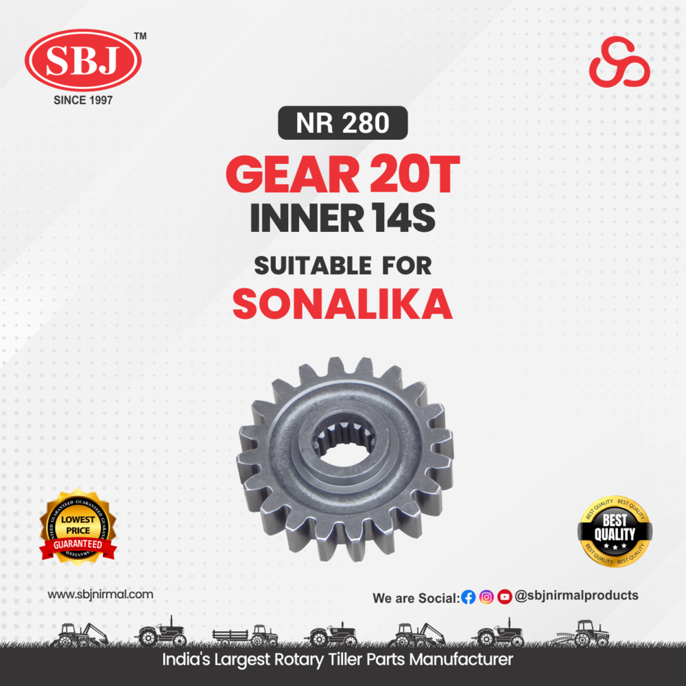 Gear 20T Inner 14S Suitable For Sonalika - General Use: Rotavator