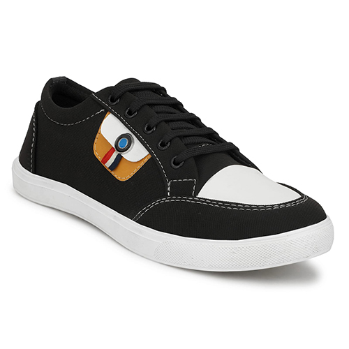Canvas Black And White Sports Shoes