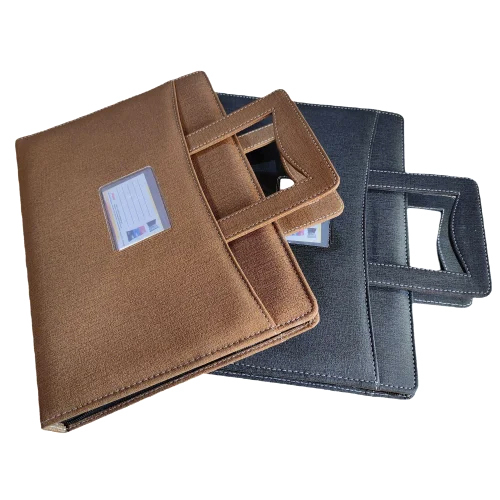 Code 509 Khadi Document File Bag With Ring Clip - Color: Multicolor