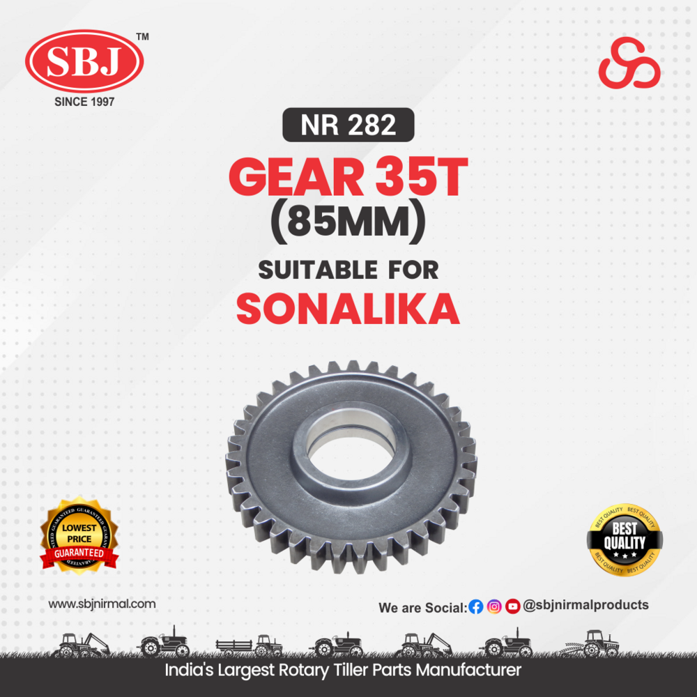 Gear 35T (85Mm) Suitable For Sonalika - Color: Silver