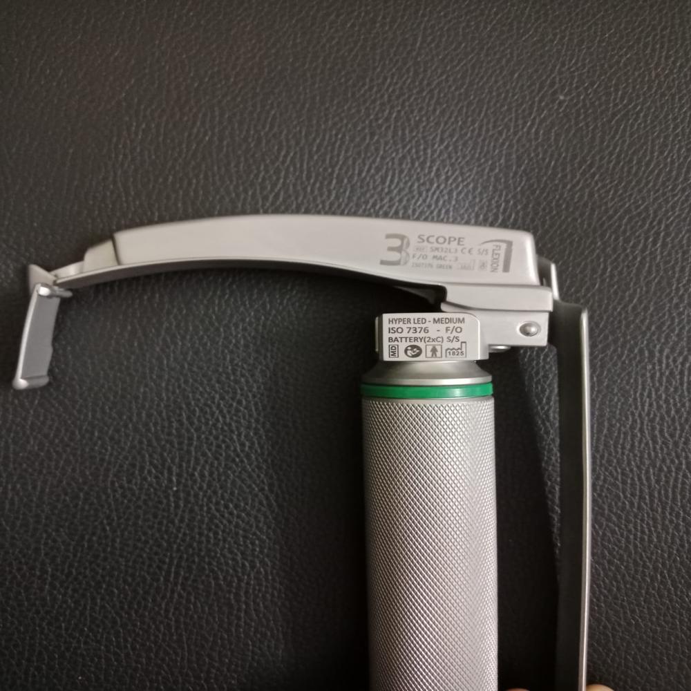 Fibre-Optic Laryngoscope Trupti Laryngoscope Blade flexible tip Fixation set