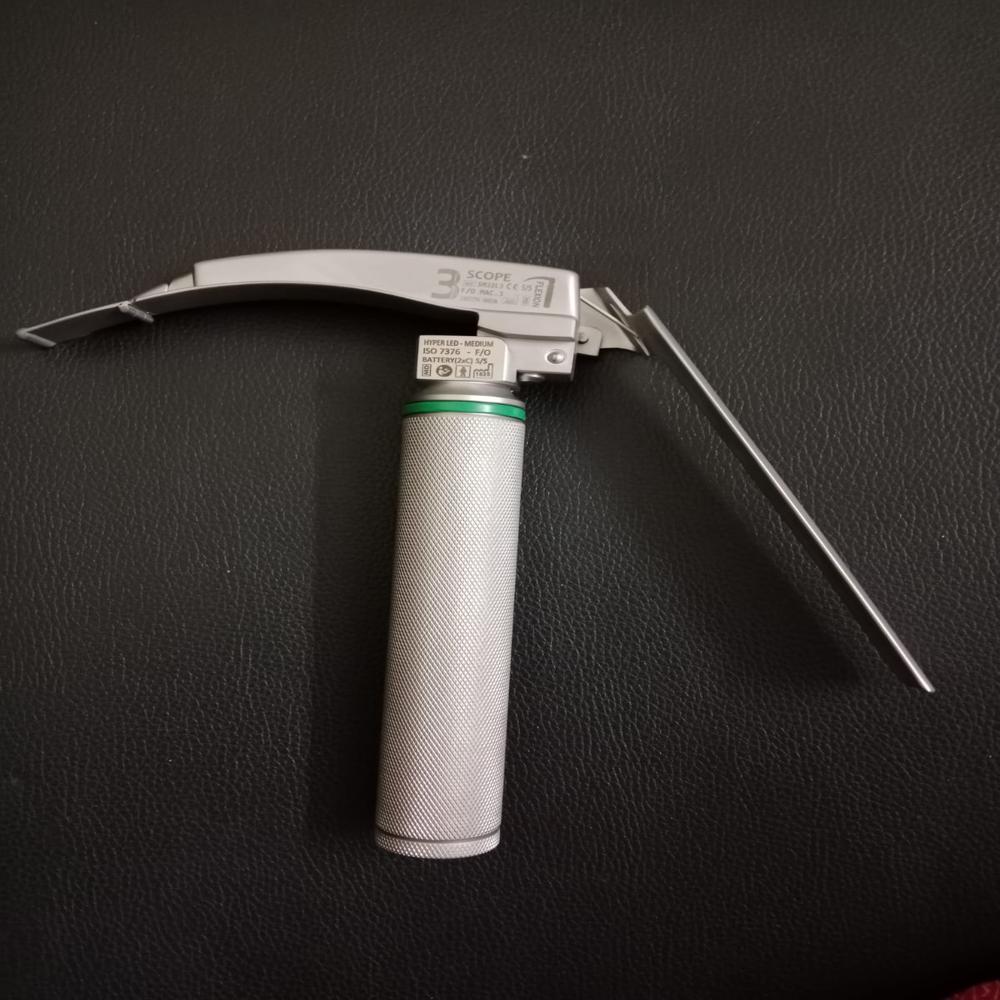 Fibre-Optic Laryngoscope Trupti Laryngoscope Blade flexible tip Fixation set