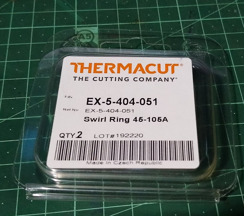 Ex-5-404-051 Plasma Consumeables Swirl Ring - Frequency: 50-60 Hertz (Hz)