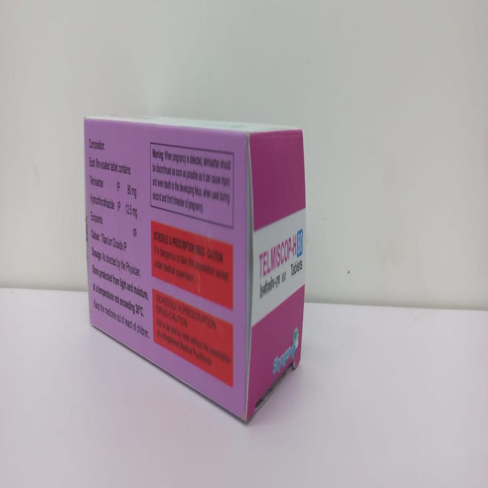 Telmisartan 80Mg And Hydrochlorothiazide 12.5Mg Tablet