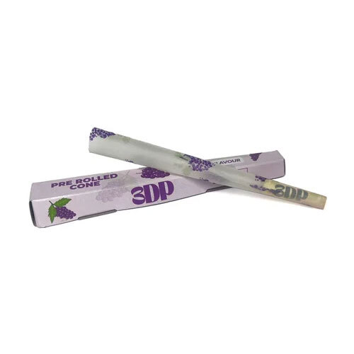 3dp Pre Rolled Cones - Grape Flavor - Color: White