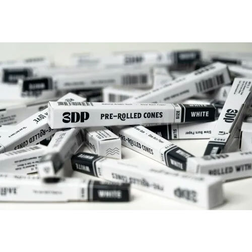 3dp Pre Rolled Cones Bleached King Size (Box Of 56) - Color: White